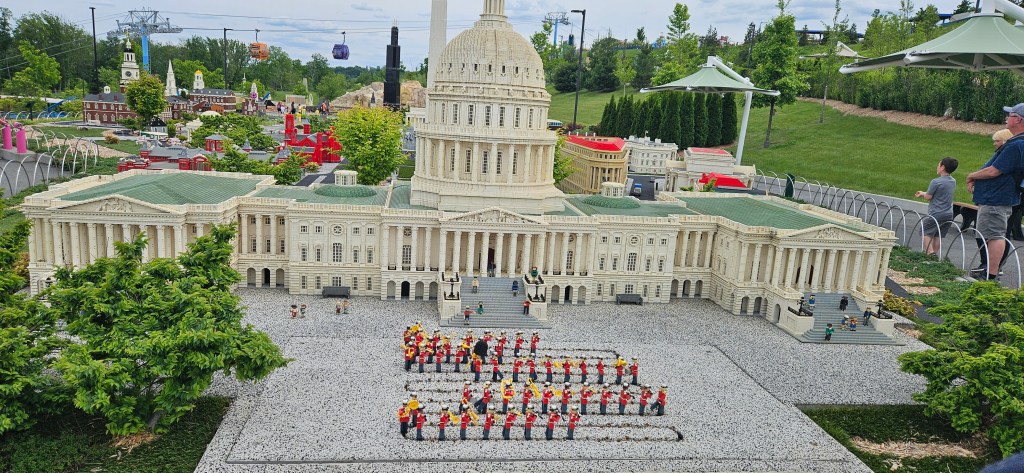 Depiction of miniature version of Washington D.C., at Miniland at LEGOLAND NEW YORK